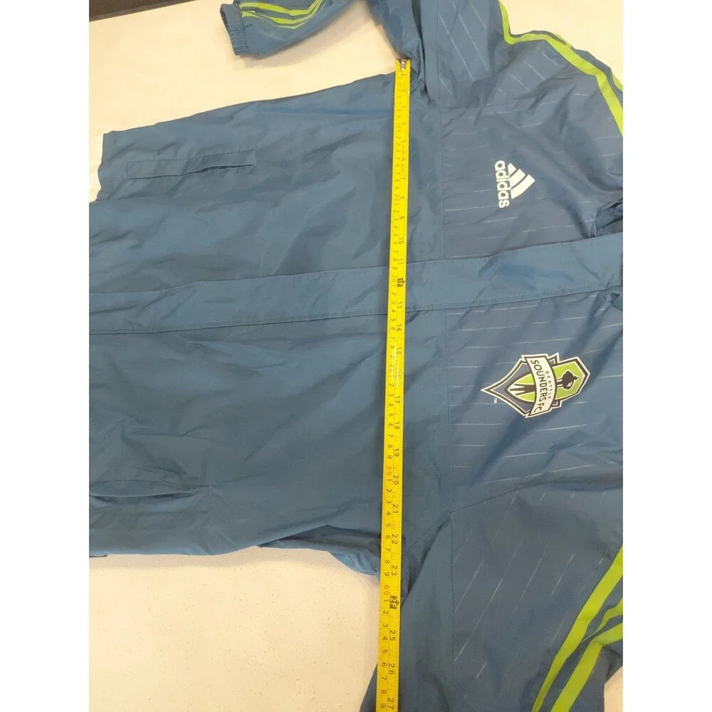 Seattle Sounders Hooded Rain Jacket Windbreaker Adidas Xbox Men's Large